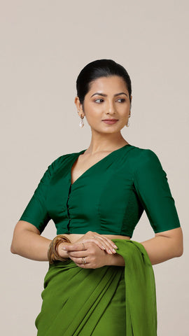 green saree blouse 2