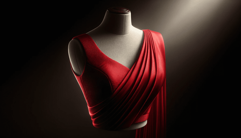 red sleeveless blouse