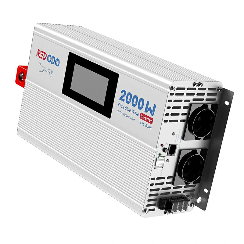 Redodo 2000W Reiner Sinus Wechselrichter Mit LCD Monitor, 1 Pack