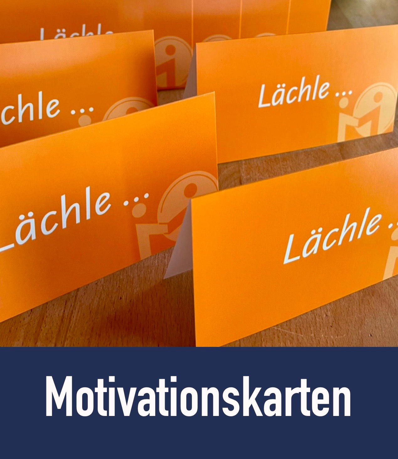 Motivationskarte "Lächle" - 8 Stck.