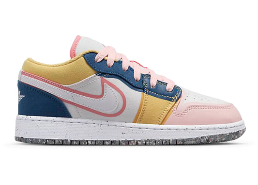 Air Jordan 1 Mid Utility GS 'Fleece' - Air Jordan - DO2207 264 - pearl  white/dark driftwood/pink salt/racer blue