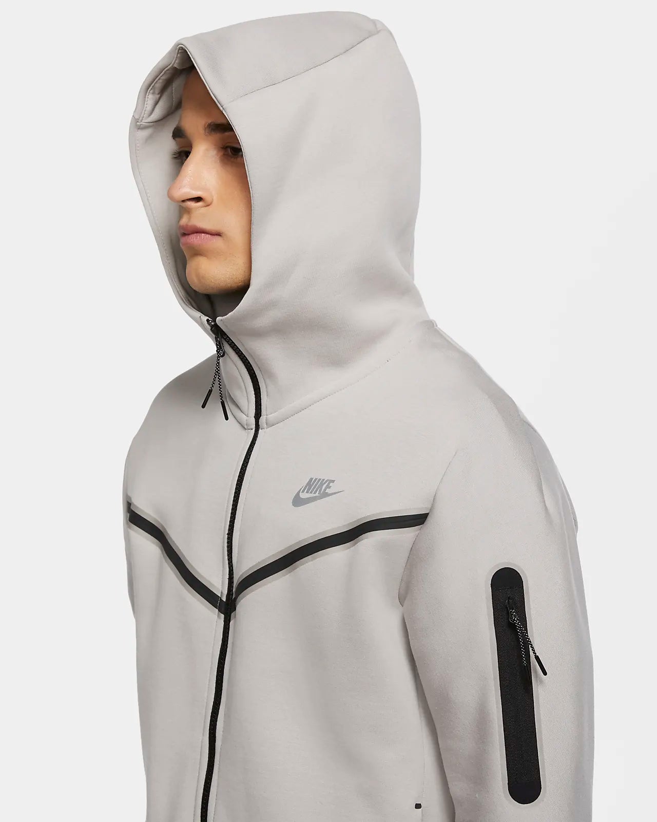 New Season Nike Tech Fleece Hoodie - College Grey/Metallic Silver (Ref ...