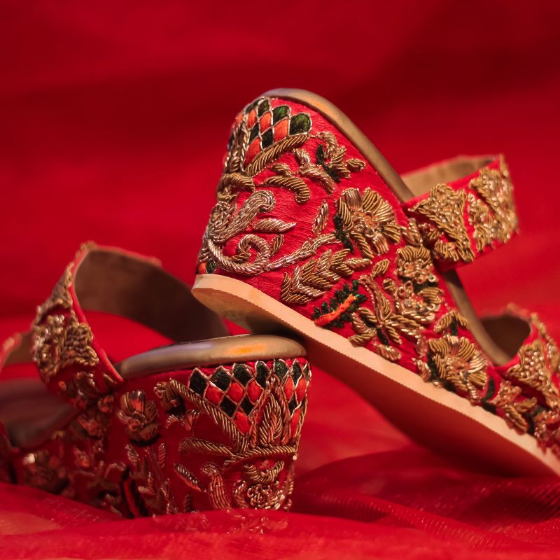 Red Golden Wedding Women Bridal Footwear, Size: 37/41 at Rs 275/piece in  Delhi