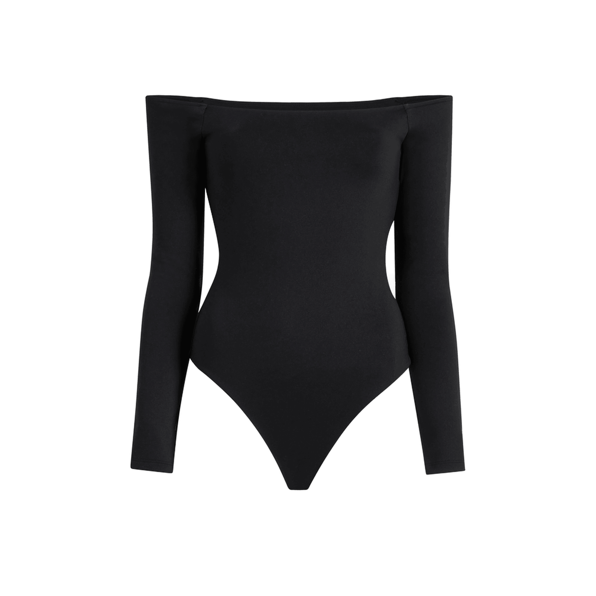Womens Off The Shoulder Bodysuit Black Nuuds 8986