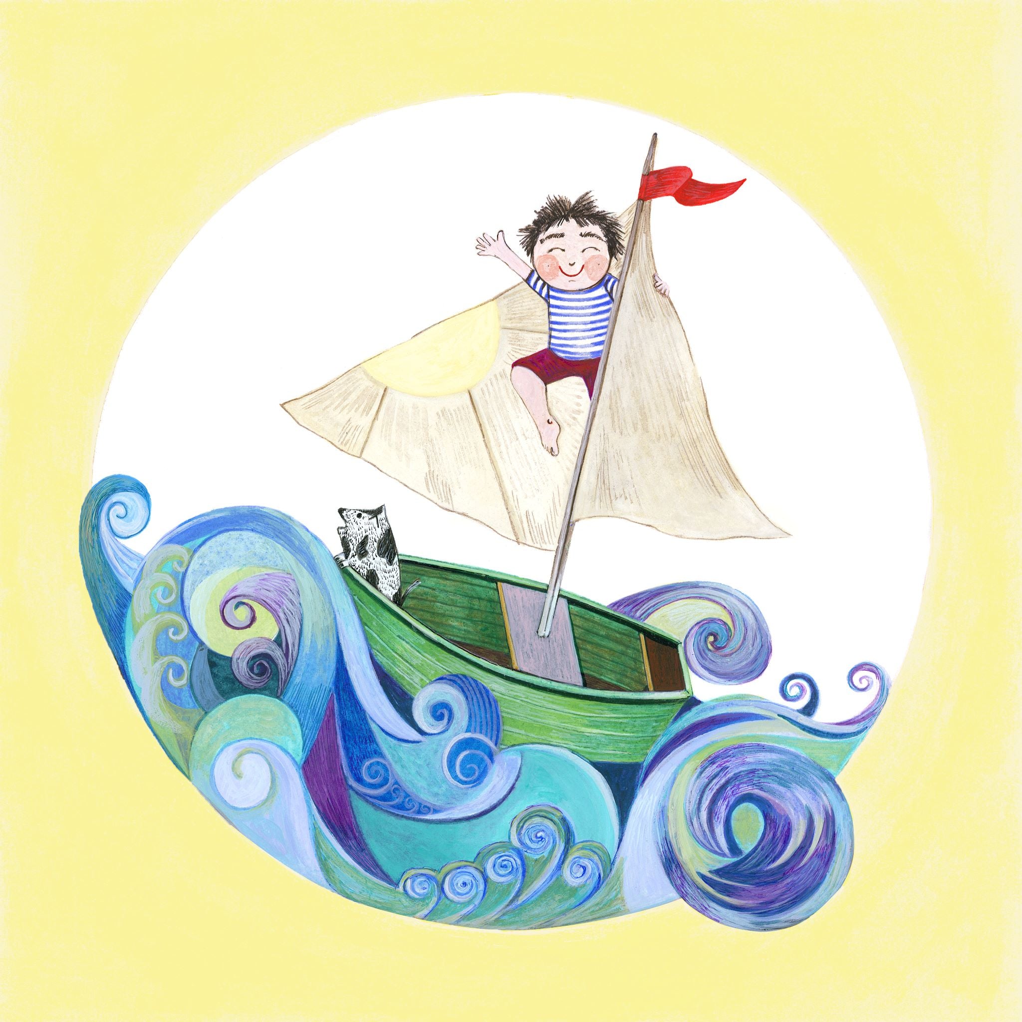 Print: Nessa Ryan - Sailing (Large Square) – Tales for Tadpoles