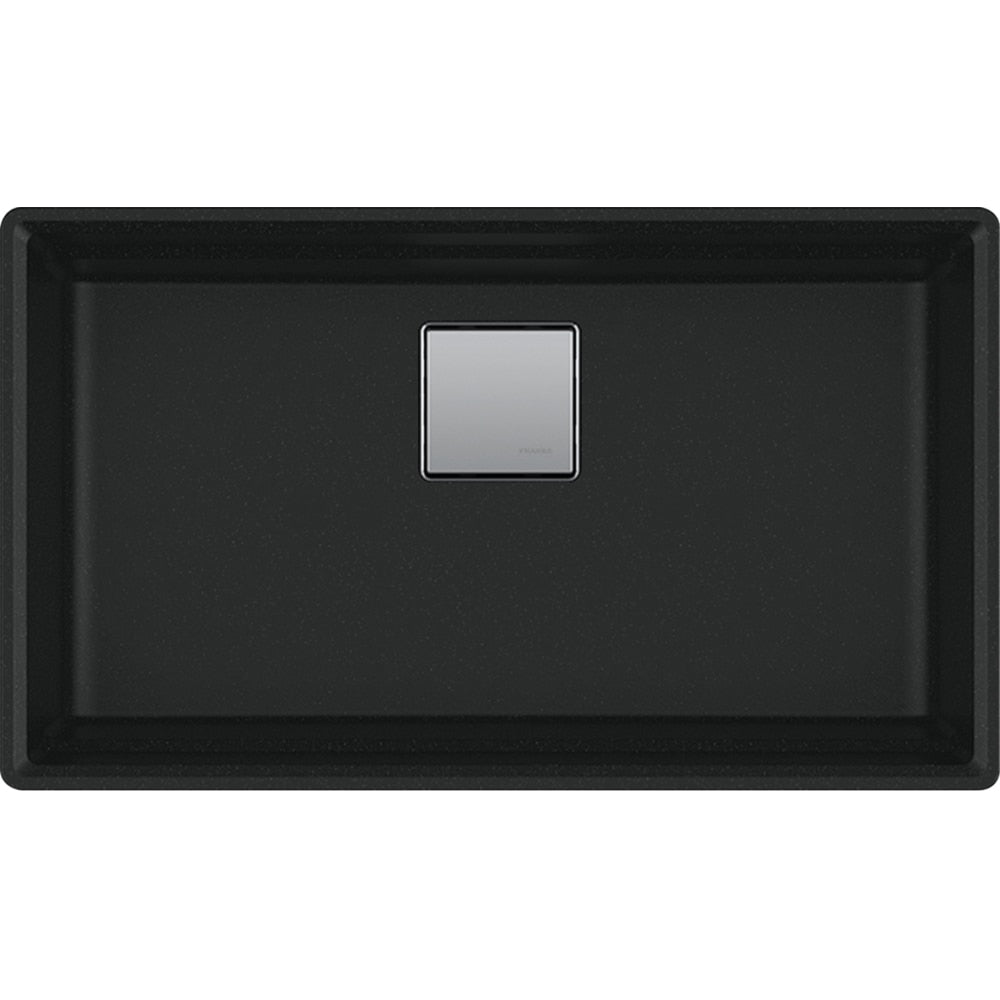 Kindred 32.0-in. x 18.75-in. Undermount Single Bowl Granite Kitchen Sink in Matte Black Kindred