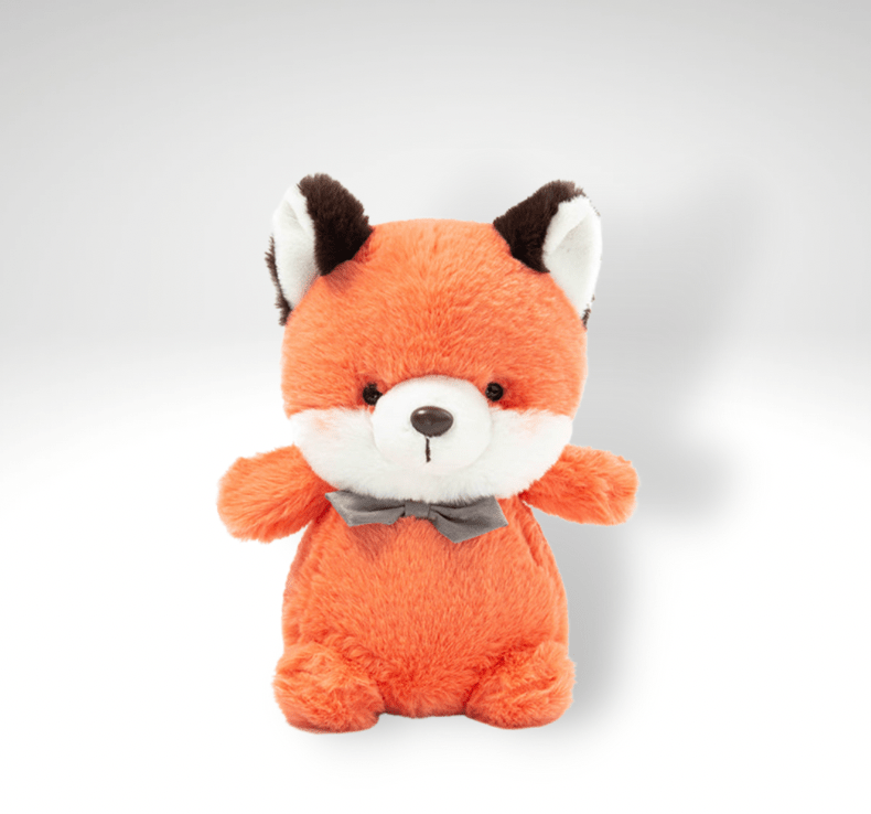 Peluche renard bébé avec un nœud papillon – La compagnie de la peluche®