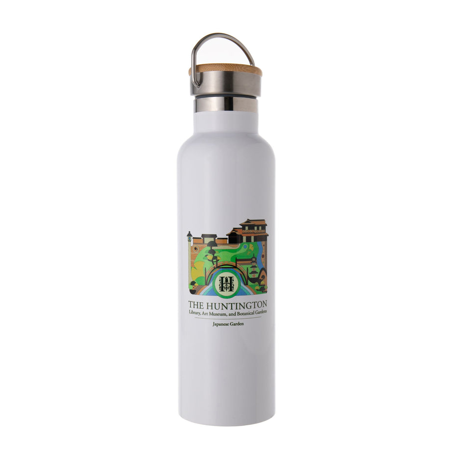 Grow with The Flow Glass Water Bottle with Bamboo Lid