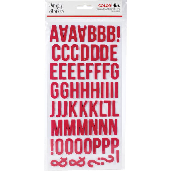 American Crafts Thickers Foam Alphabet Stickers, White