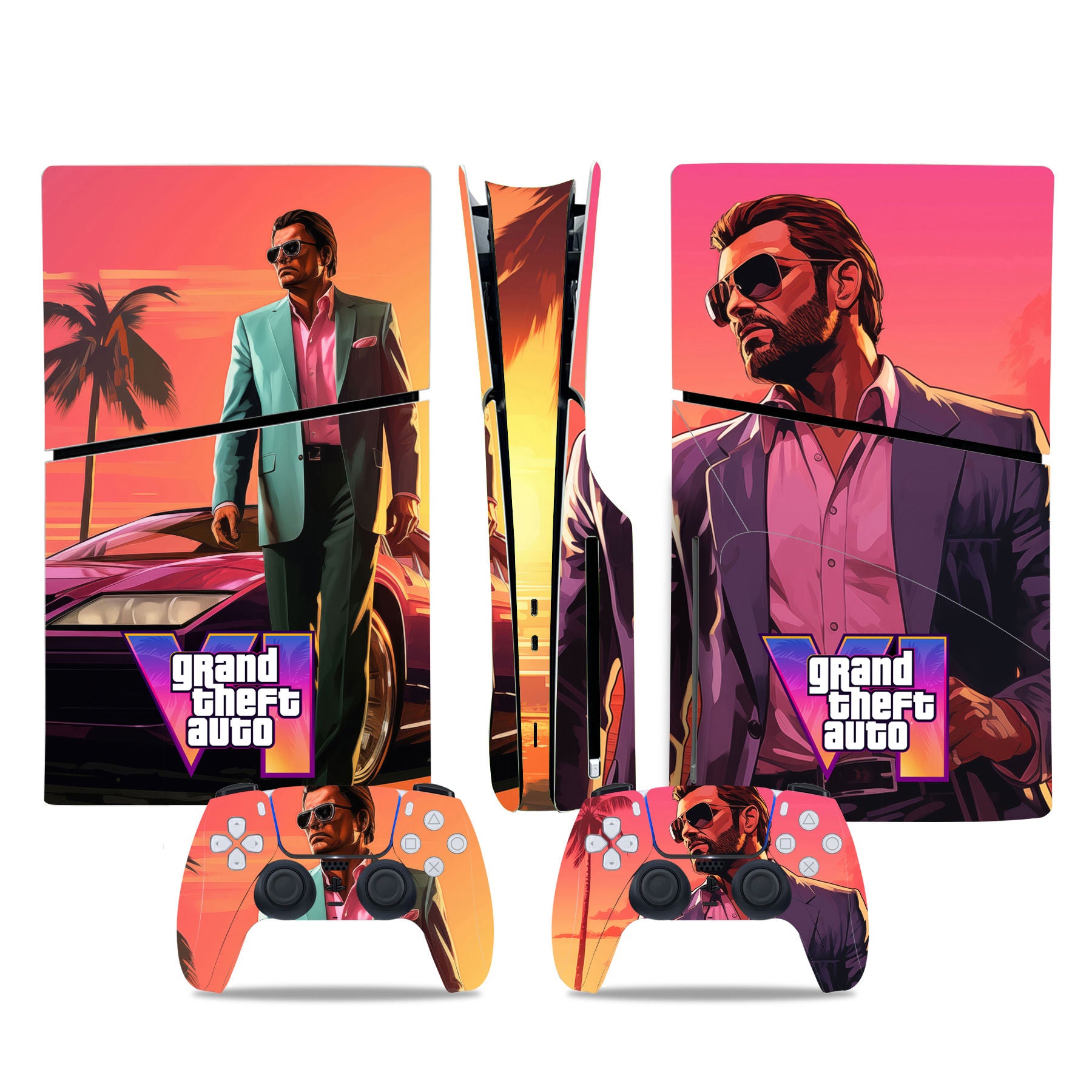 GRAND THEFT AUTO VI  - PLAYSTATION 5 DISK SLIM PROTECTOR SKIN