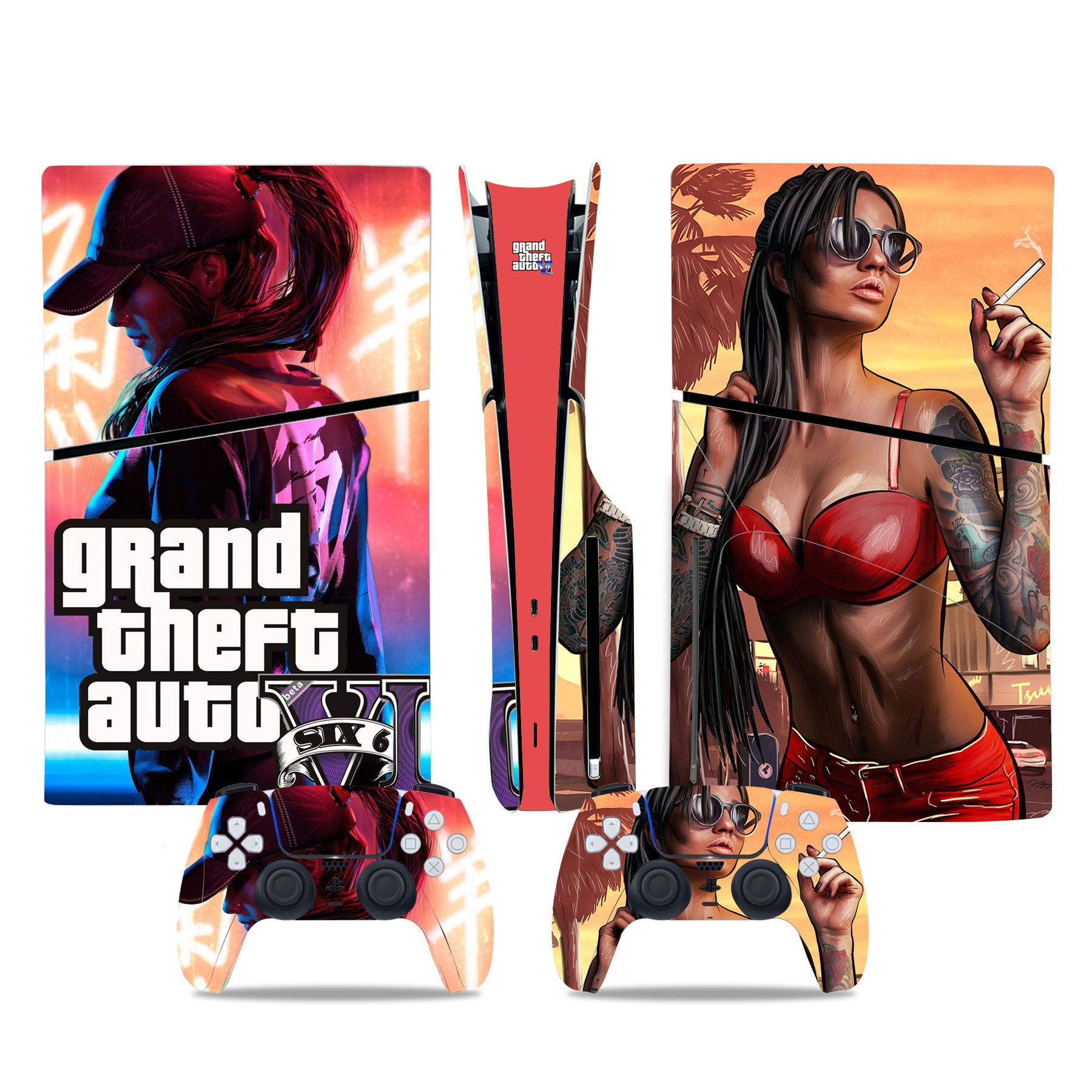 GRAND THEFT AUTO VI  - PLAYSTATION 5 DISK SLIM PROTECTOR SKIN