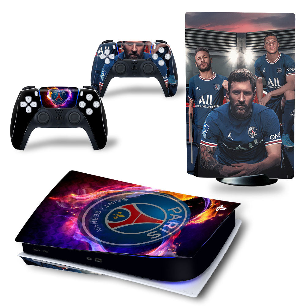 Soccer Star Messi PSG Skin for PlayStation 5 - Gaming Accessory