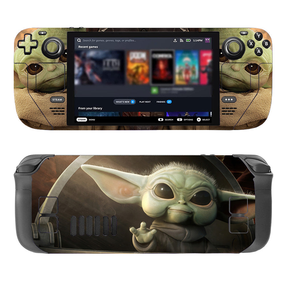Baby Yoda Steam Deck Protector Skin - Front View