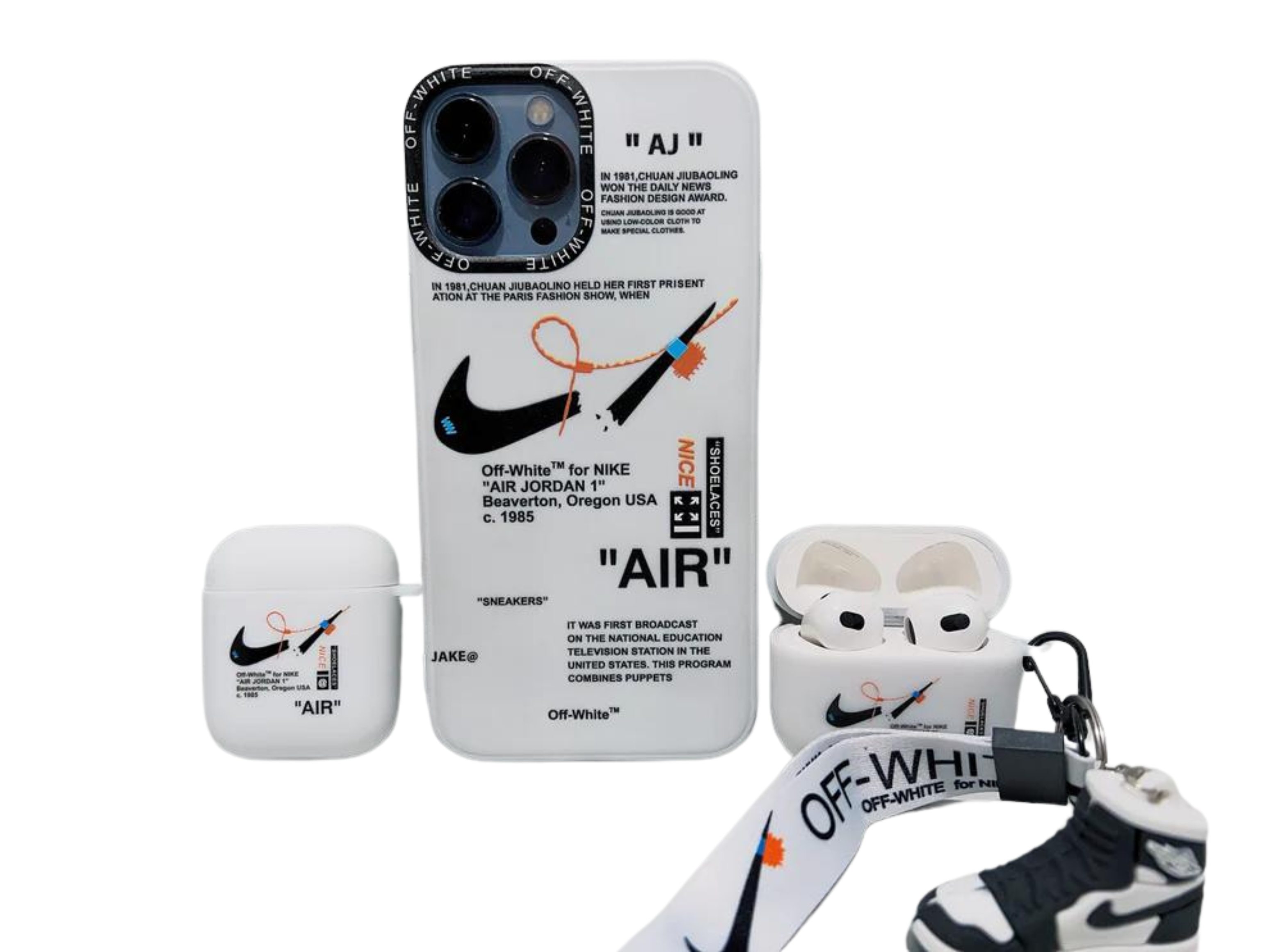 Nike Off-White Sneaker Set iPhone Case - Fashionable and Protective Accessory