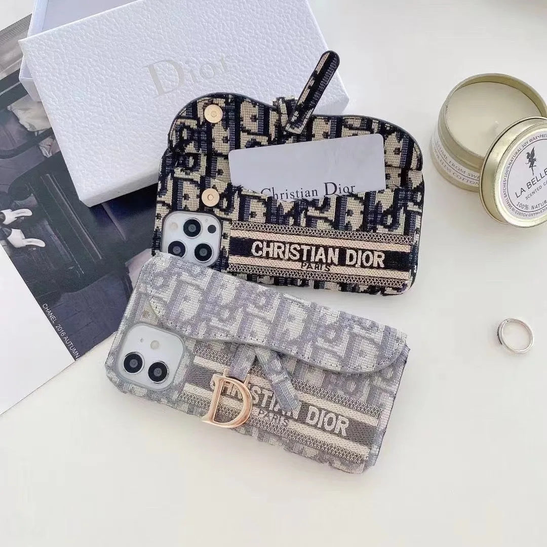 Stylish and functional iPhone case for her, crafted with a built-in card holder – the epitome of elegance and practicality