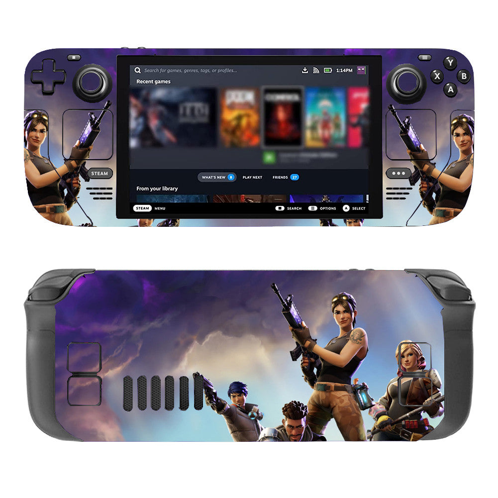 Close-up of Fortnite Design on Steam Deck Skin