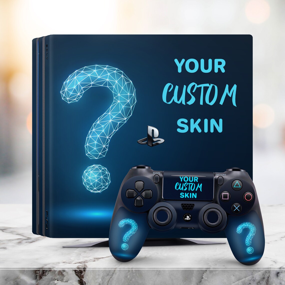 Revamp your PS4 with our custom Protector Skin! Fits PS4, PS4 Slim, and PS4 Pro. Easy application, enhanced grip, endless design options