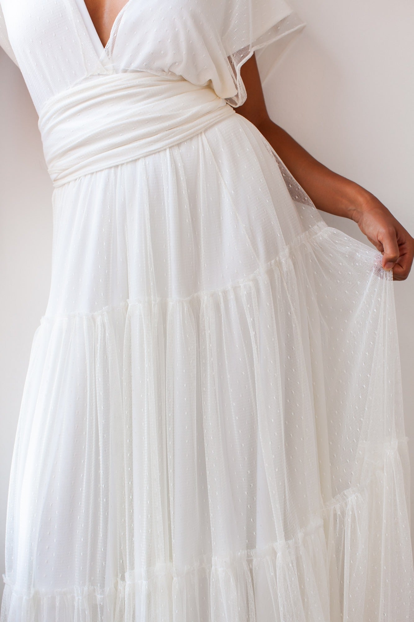 tiered bridal tulle skirt