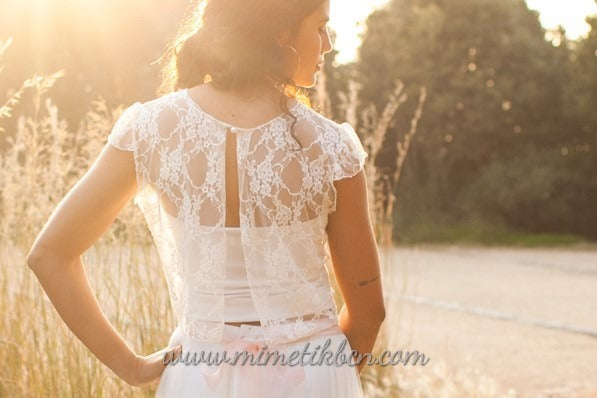 lace top for bride