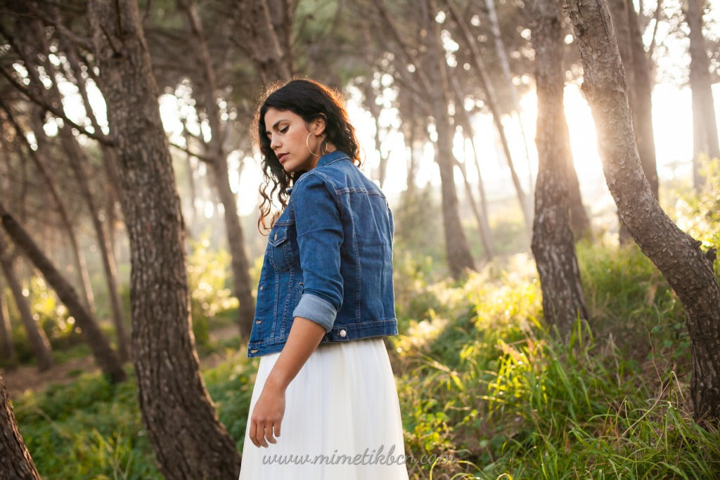 wedding dress denim jacket