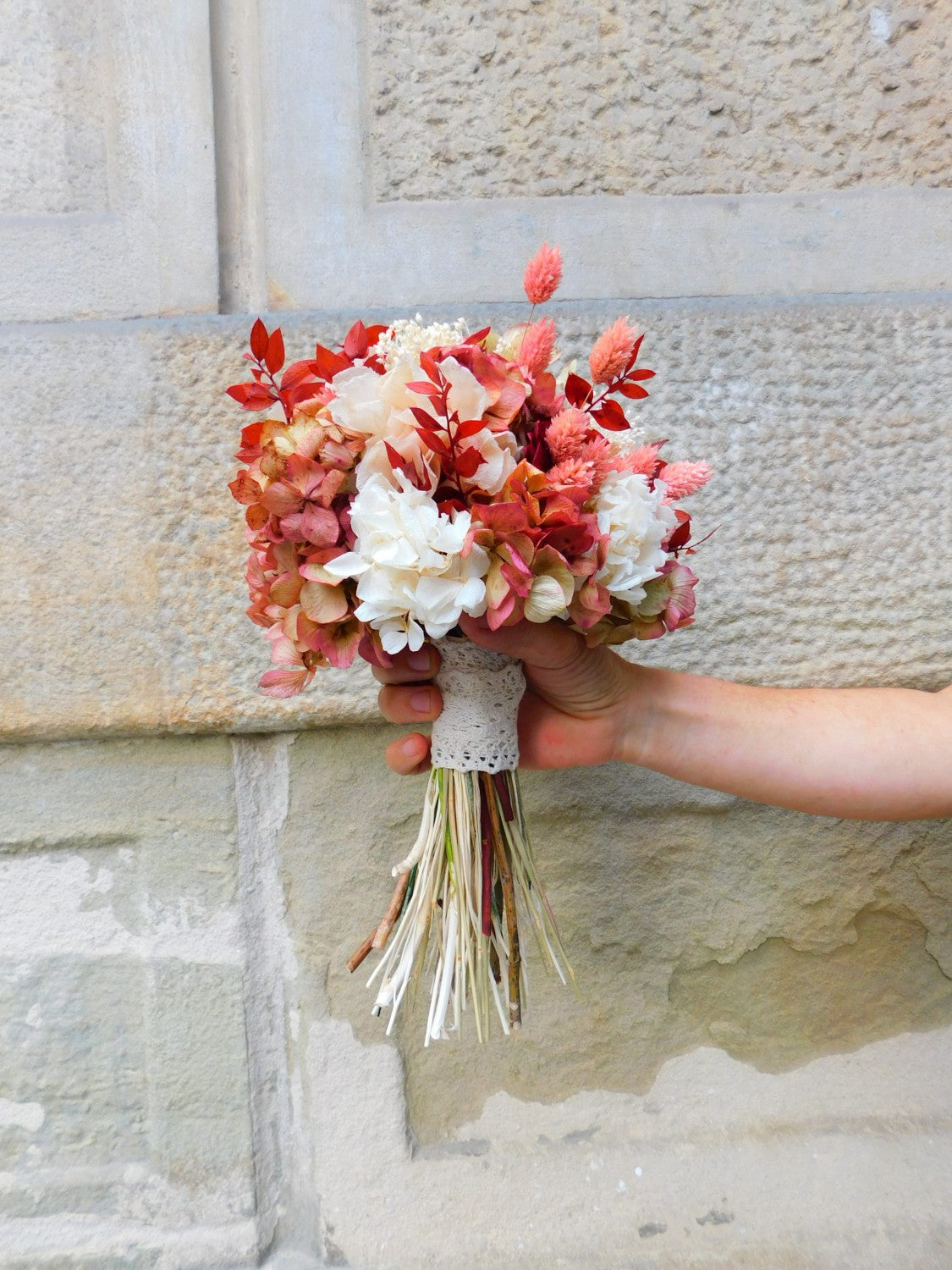 bouquet of preserved flowers for bride