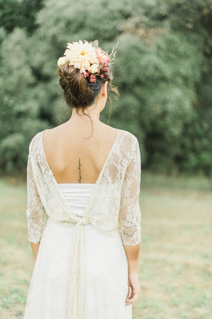 White Caramel Wedding Dress