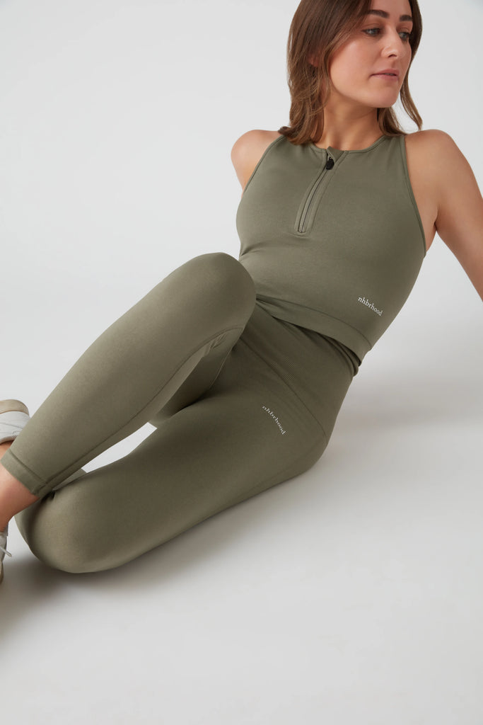 Dedication High Waist Wrap Over Leggings in Sage