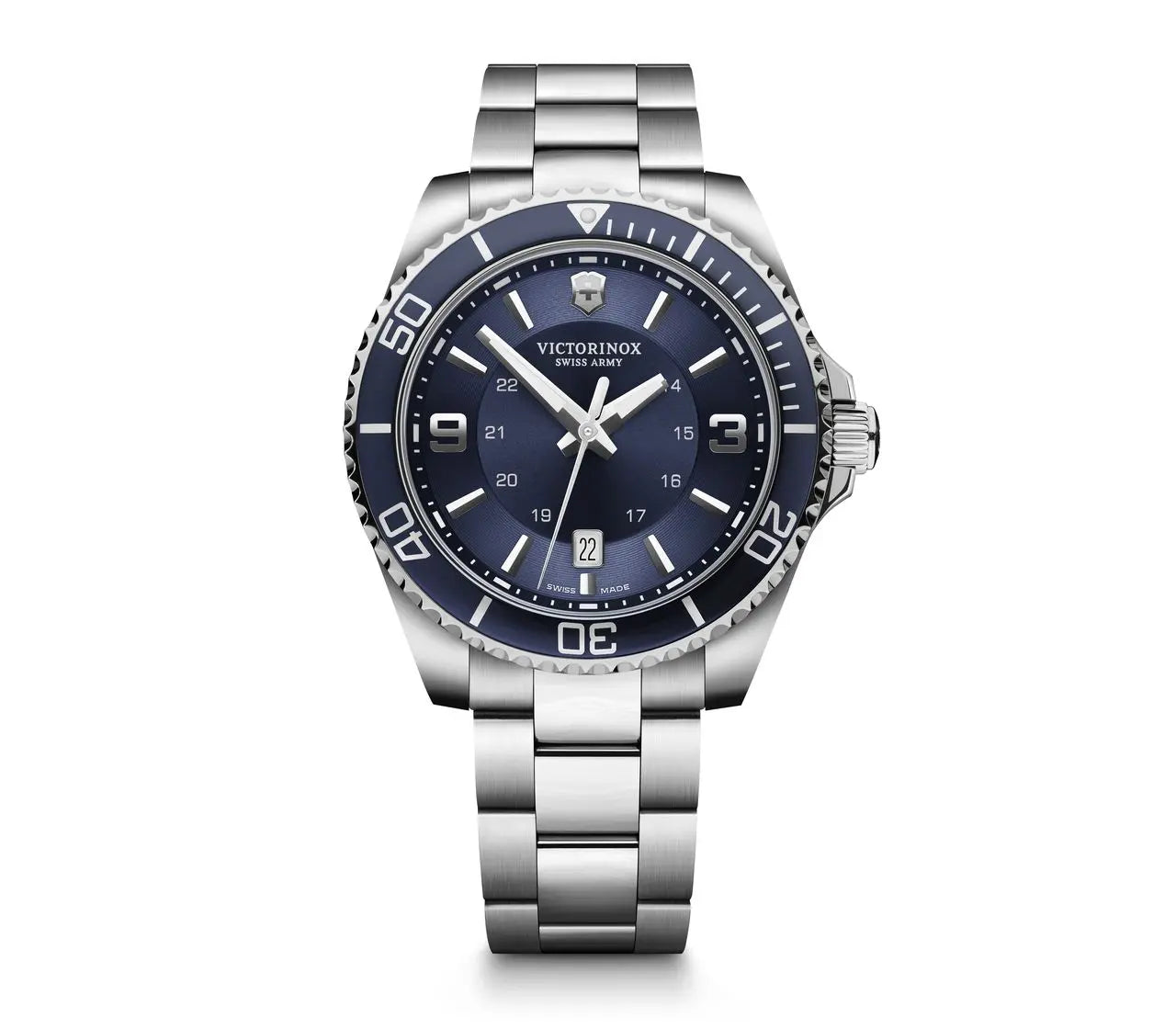 Victorinox Swiss Army 242007 Maverick Blue Dial Stainless Steel Mens Watch