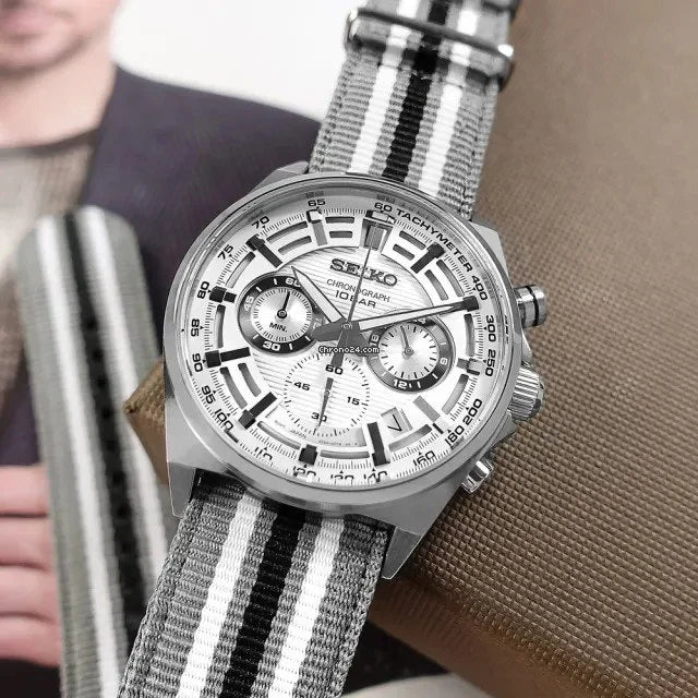 Seiko SSB401P1 Chronograph Watch White Dial Men's Watch – mzwatcheslk