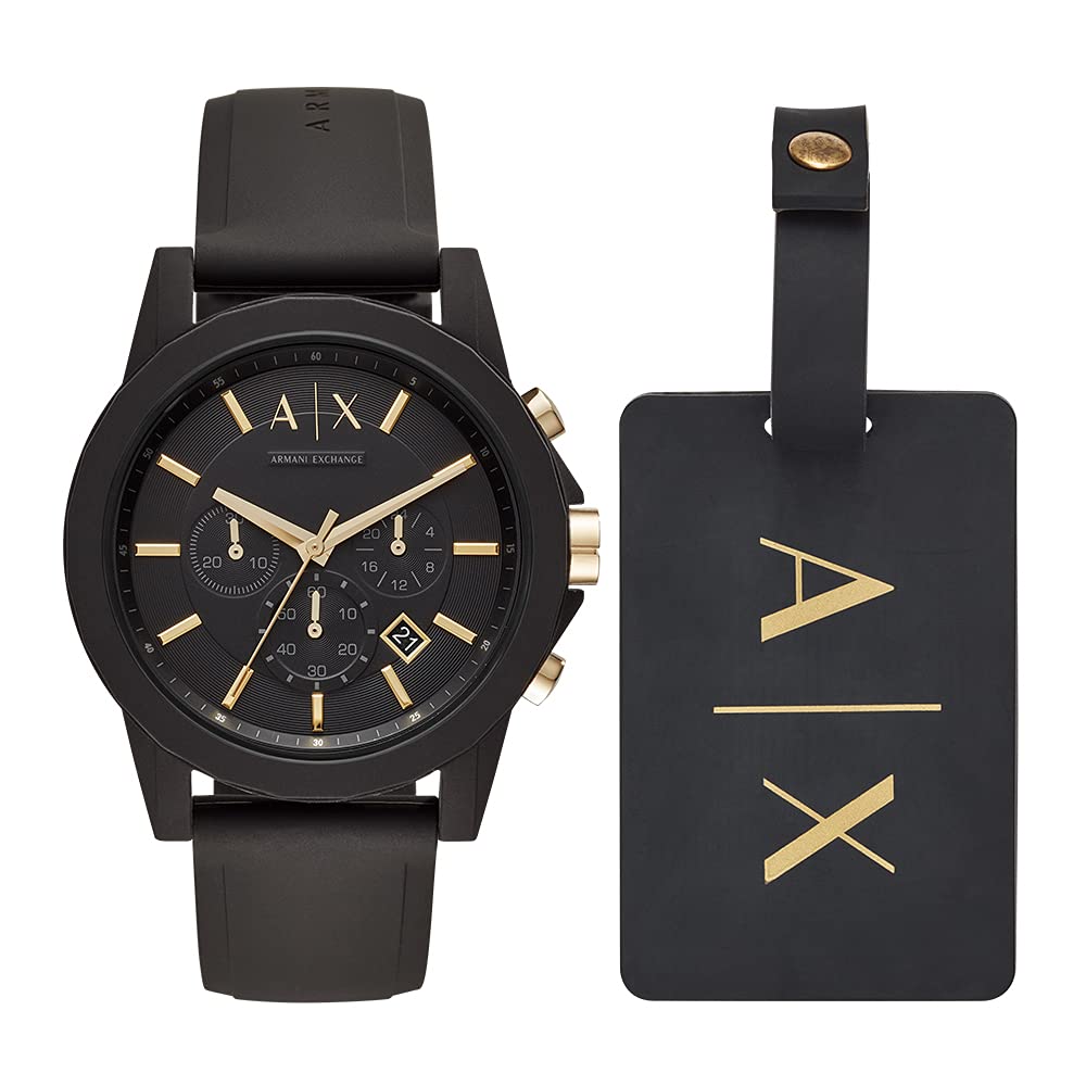 Armani Exchange AX-7105 Silicone Tag Gift Set Men's Watch – mzwatcheslk