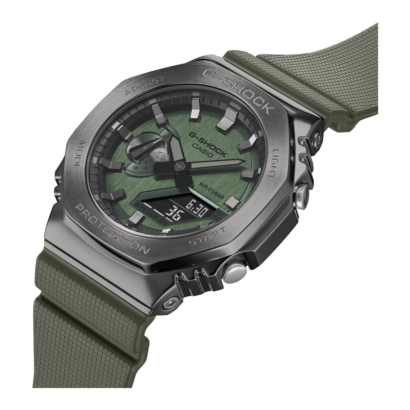 Casio G-Shock GA-2110SU-3AER Carbon Core Green Rubber Strap