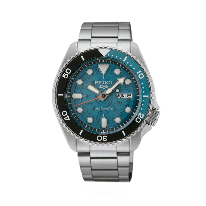 Seiko 5 Sports SRPJ45K1 SKX 'Skeleton Style' Blue Dial Men's Watch –  mzwatcheslk