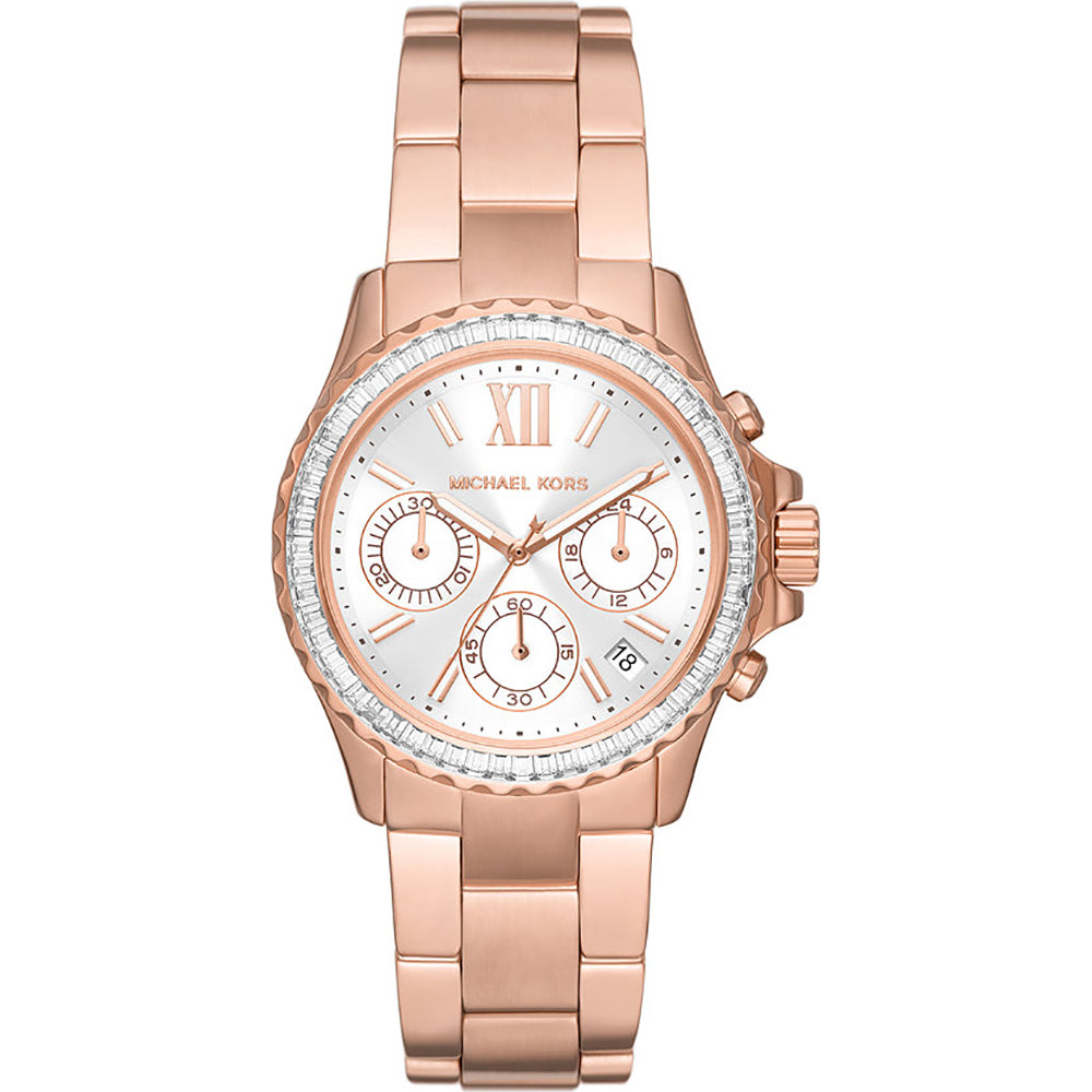 Michael Kors MK7213 Everest Rose Gold Toned Chronograph Women's Watch –  mzwatcheslk
