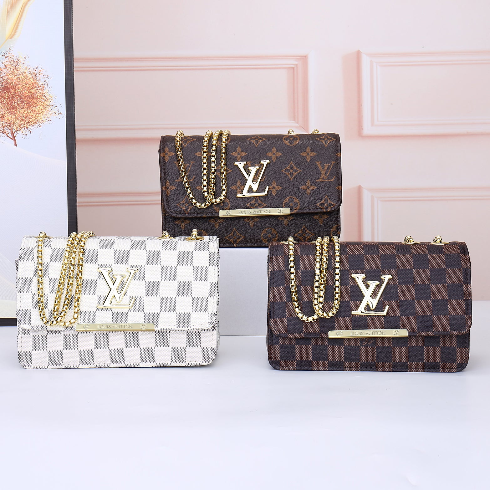 LV Louis Vuitton Fashion Women's Chain Bag Shoulder Bag Crossbody Bag