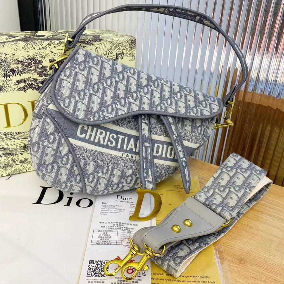 Christian Dior Fashion Women Saddle Bag Handbag Shoulder Bag Cro