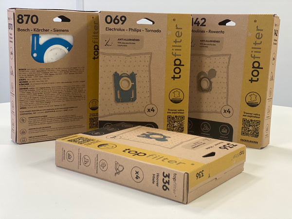 Packaging carton pour sacs aspirateurs TopFilter