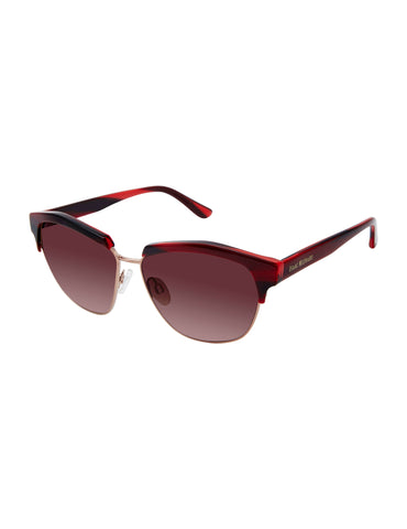 Rose Gold/Red Combination Frame Sunglasses
