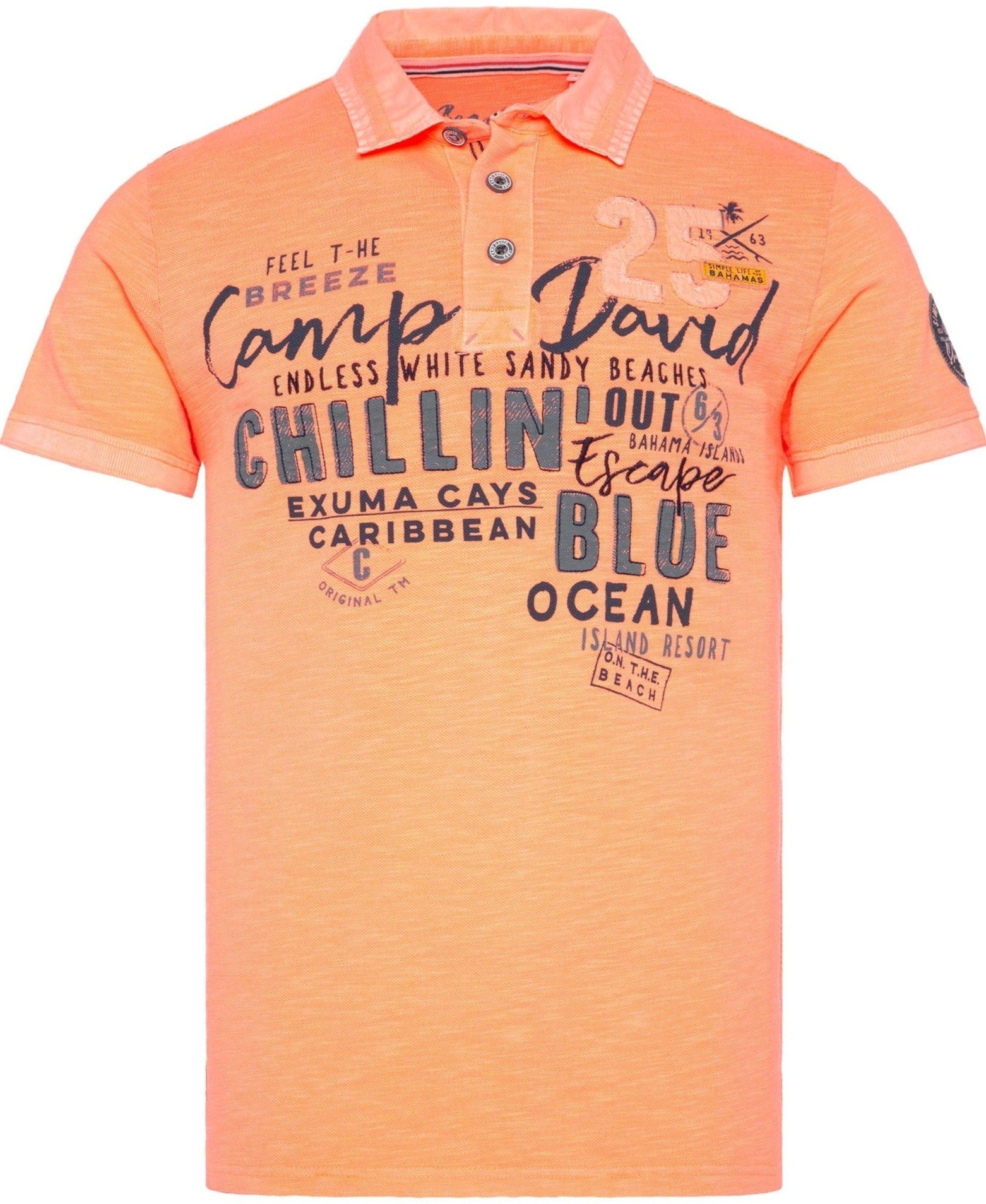 Camp David Poloshirt Beach Life, short sleeves, Cool Mint - Stateshop  Fashion