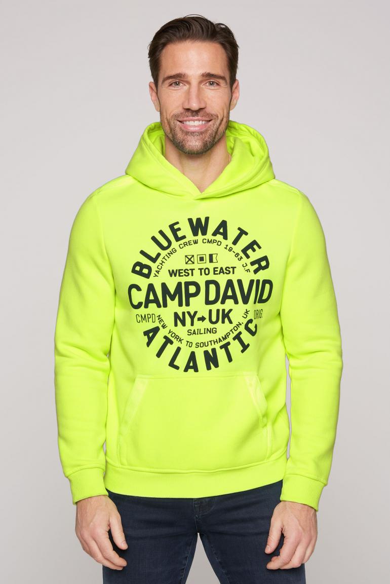 Camp David Kapuzenpullover mit auffälligen Kunstwerken in Optic White -  Stateshop Fashion