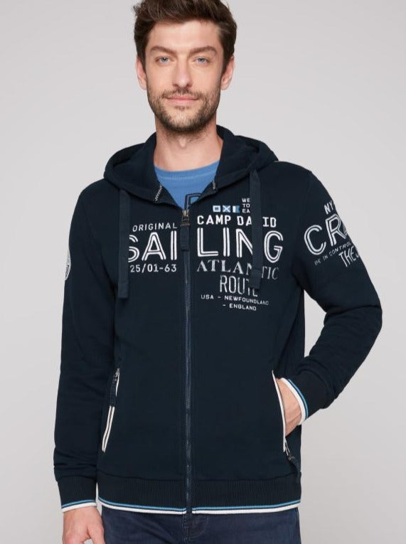 Camp David Softshell Jacket in Material Mix with Striking Artworks, Frozen  Navy - Stateshop Fashion