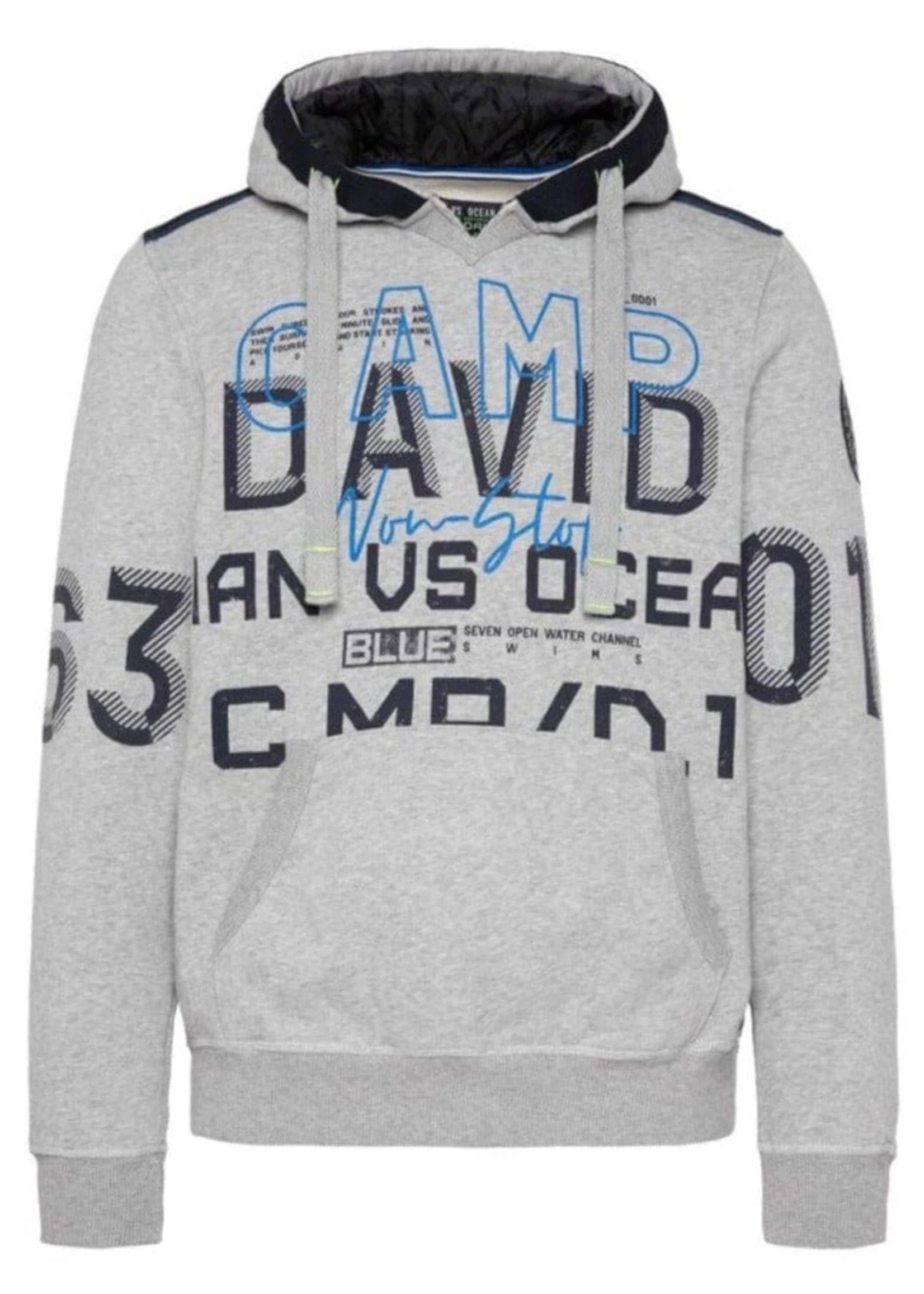 Stateshop rubber logo sweatshirt David - with Fashion with print Camp Hoodie