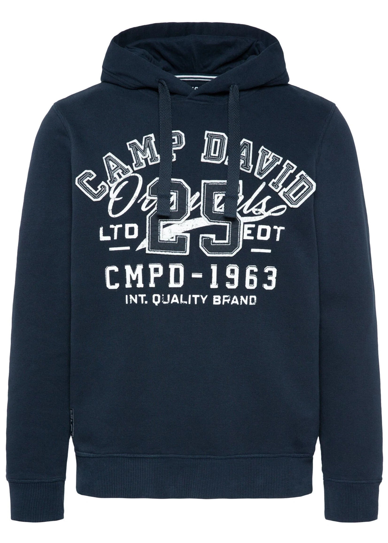 Camp David Retro hooded sweatshirt, blue - Stateshop Fashion