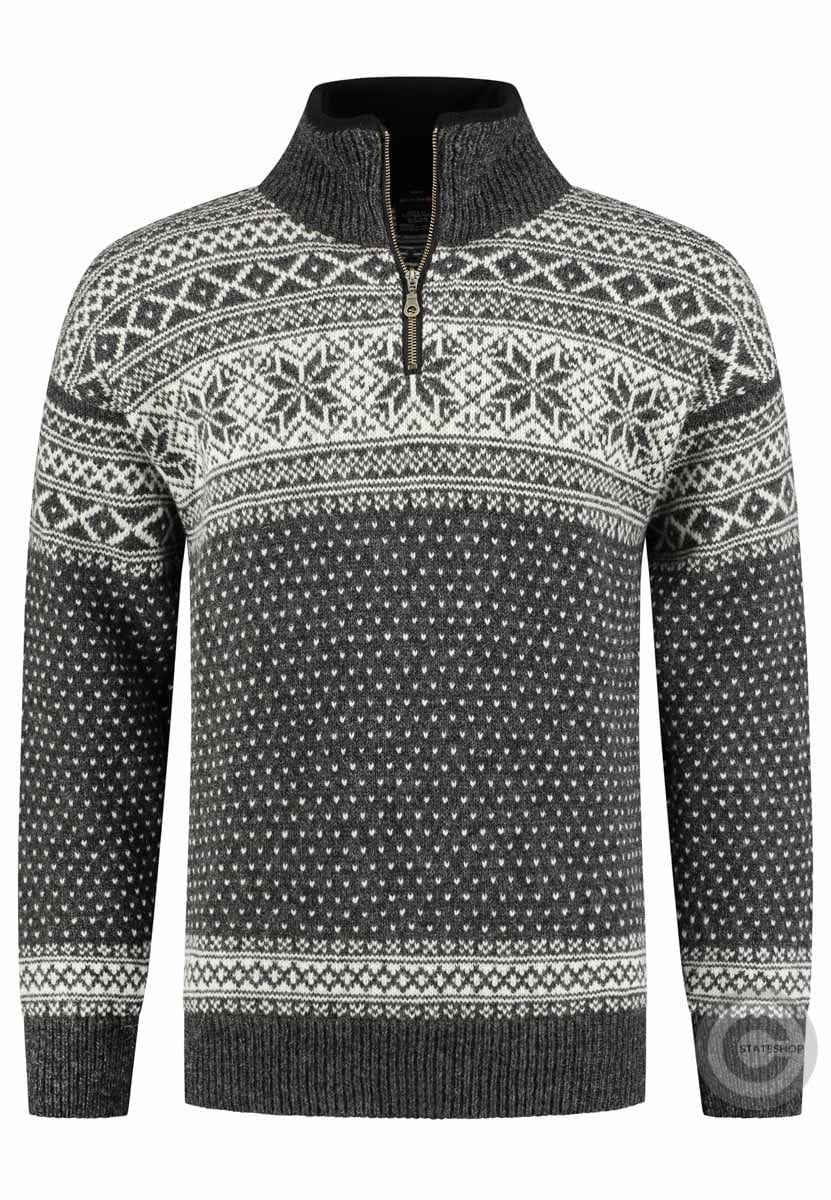 Onbelangrijk Riskeren goedkeuren Norfinde Noorse trui - grof gebreid - zuiver scheerwol - donkergrijs -  Stateshop Fashion