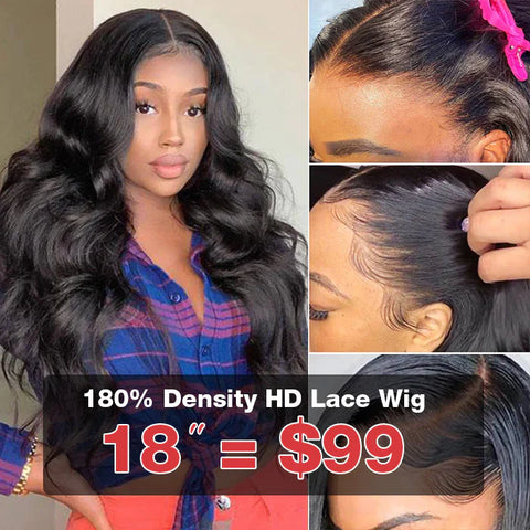 18 inch body wave wig