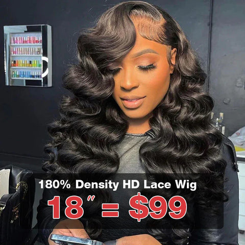 18 inch loose wave wig