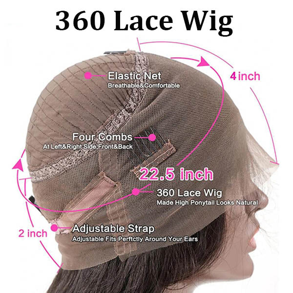 360 lace wig cap construction