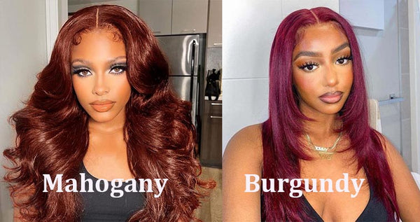 Mahogany VS Burgundy Hair Color