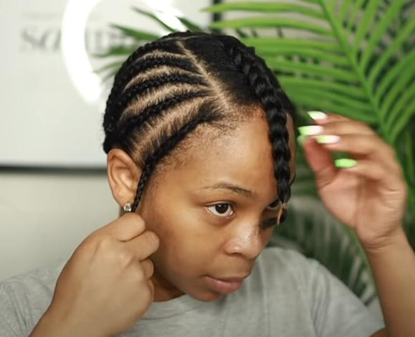 U-Part Leave Out All Back Cornrow