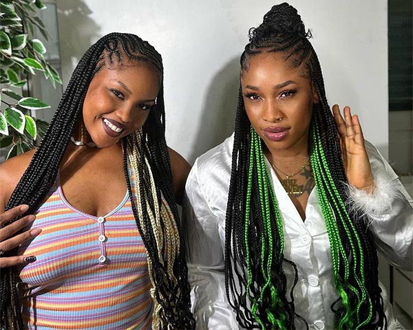 black women with braided hairstyles