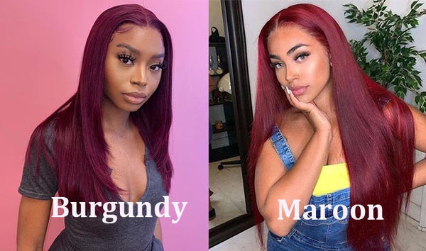 burgundy vs maroon hair color